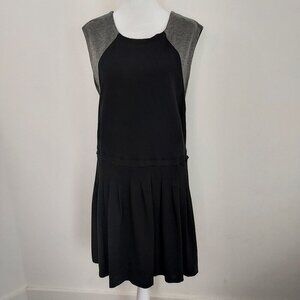 Anthropologie x Kachel Black Sleeveless Drop Waist Midi Dress Size 12